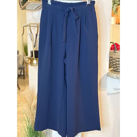 DR2 Wide Leg Navy Blue Ankle Pants Small 4-8 - Picture 4 of 5